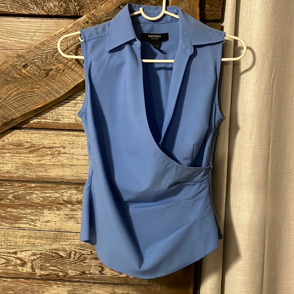 Express Blue Sleeveless Top